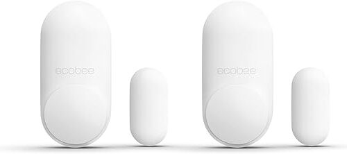 ecobee Smart Sensor for Doors & Windows 2 Pack - Wifi Contact Sensor for Home Security, Energy Savings - Compatible with Smart Thermostats - Temperature sensor, white