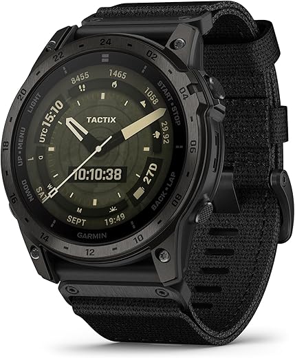 Garmin tactix® 7 – AMOLED Edition, Specialized Military and Tactical GPS Smartwatch, Adaptive AMOLED Display, Built-in Flashlight, Preloaded TopoActive Mapping