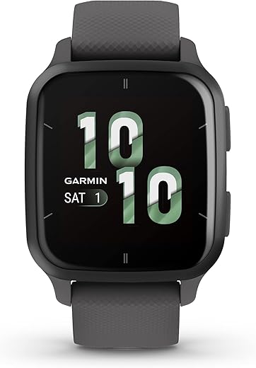 Garmin Venu® Sq 2 GPS Smartwatch, All-Day Health Monitoring, Long-Lasting Battery Life, AMOLED Display, Slate and Shadow Gray