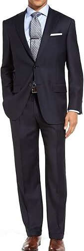 HART SCHAFFNER MARX Men's 2 Button Chicago Fit Suit with Single Pleat Pant