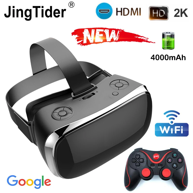 V3H VR Glasses All in One Virtual Reality VR Glasses 5.5 inch 2K Display 3GB/16GB Quad Core Wifi 4000mAh Support 3D Movie Games