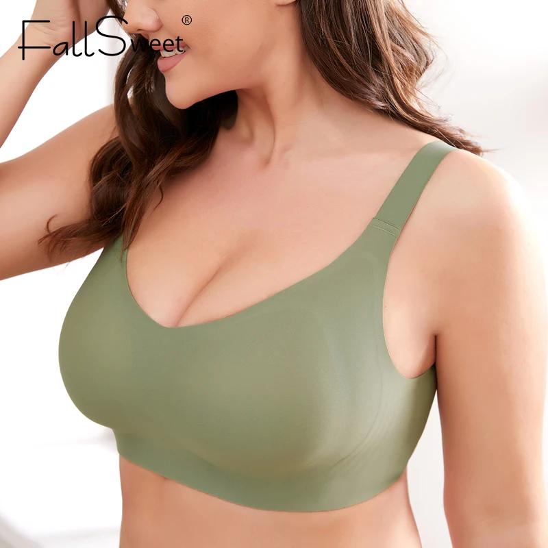 FallSweet Sexy Seamless Bras For Women Wire Free Active Underwear Female Plus Size Lingeire Sleepwear