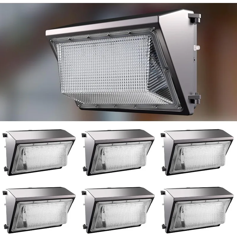 Lightdot 6Pack 70W LED Lights, 100-120v, 10500Lm 5000K Daylight IP65 Waterproof Wall Mount Outdoor Security Lighting Fixture