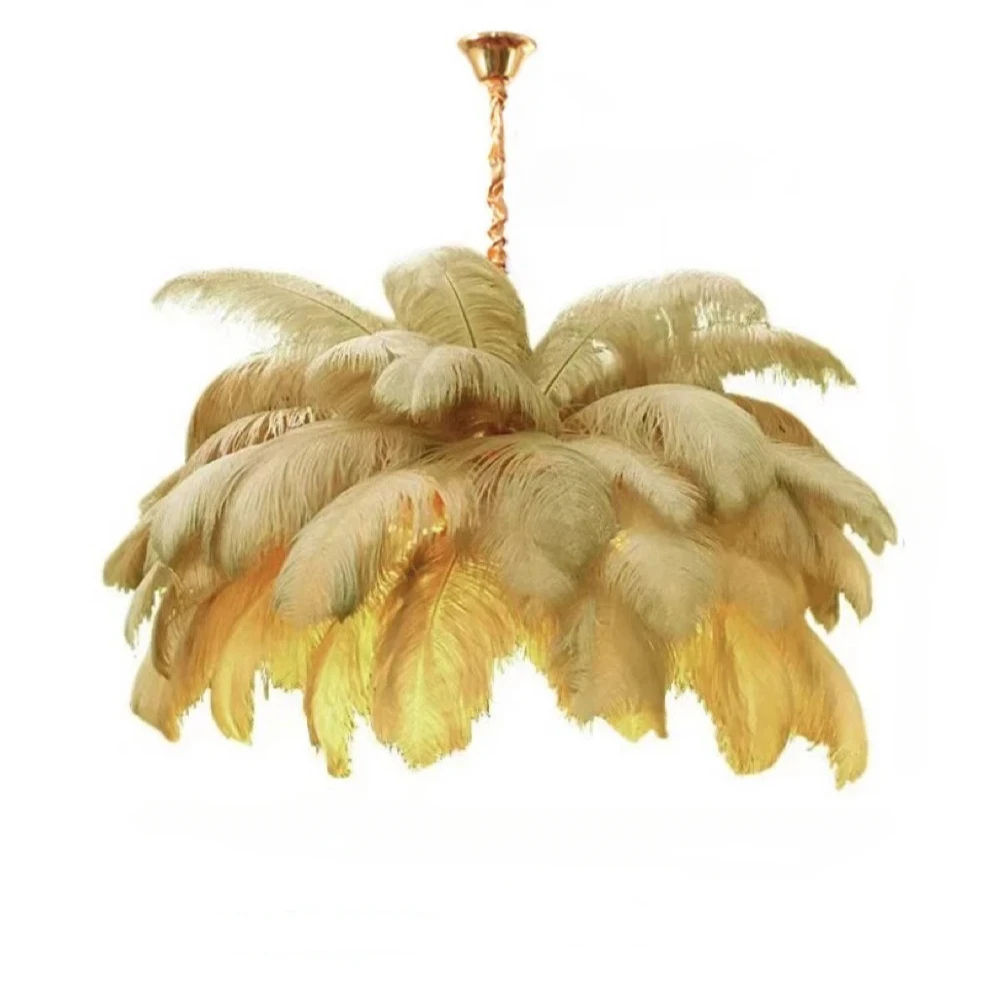 Modern Purple Feather Pendant Light Nordic Lustres Chandelier Ceiling Lamp for Living Room Bedroom Light Fixtures Home Decor