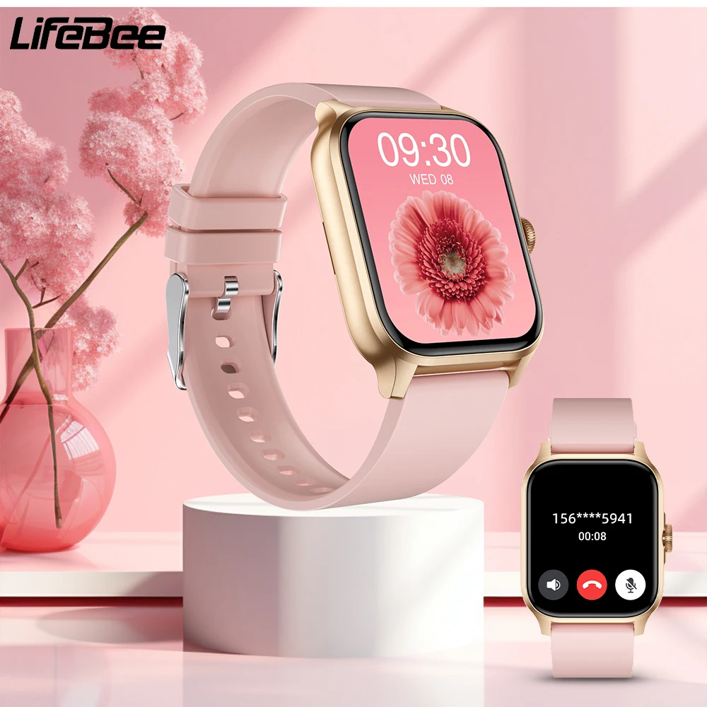 LIFEBEE 1.85’ ’Make Call Men Smartwatch Women Activity Fitness Tracker with Sleep Monitor Calorie Step Counter Sport Running