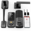 Keyless Entry Door Lock with Handle, Hornbill Smart Front Door Lock Set, Electronic Keypad Deadbolt Lock, Alexa Front