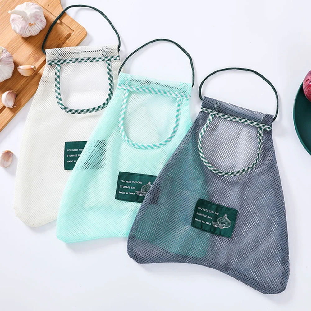 Fruit Vegetable Garlic Onion Hanging Storage Bag Storage Hanging Bags Reusable Mesh Bags Home Organizer Kitchen Accessories