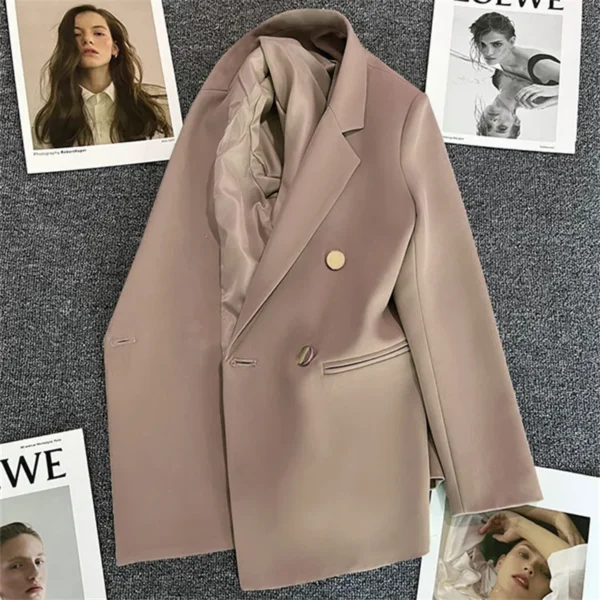 Spring Autumn Solid Color Suit Elegant Korean Casual Women's Blazers New Fashion Luxury Female Coats Splice Office Lady Clothes