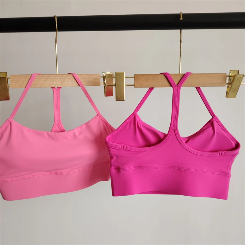 Women's Sports Bra Sexy Short Vest Solid Color Yoga Fitness Underwear Running Exercise Fashion Hot Girl Y-Shaped Beautiful Back