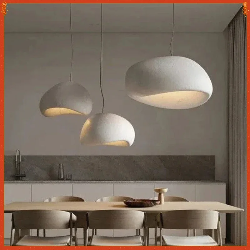 Nordic Modern Wabi Sabi Style LED Pendant Lights Living Room Dining Room Home Decoration Light Bedroom Attic Chandelier Lamps