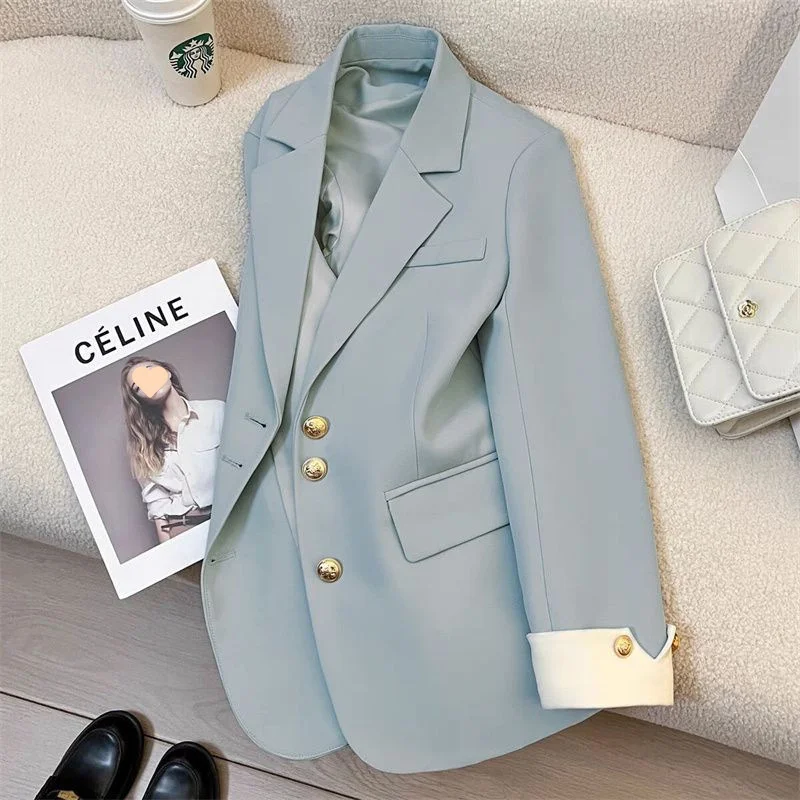 2025 Spring Autumn New Fashion Women Blazer Long Sleeved Office Casual Suit Jacket Lady Slim Work Female Blazers Outerwear