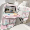 Sanrio Hello Kitty Car Seat Back Storage Bag Multifunctional Auto Mounted Anti-Dirt Organizer Protection Pad Phone Holder