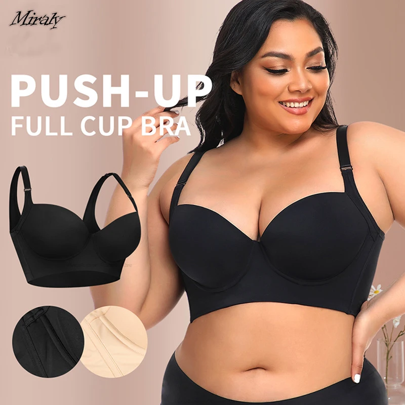 Shaper Lifting Bra Women Deep Cup Push Up Bras Hide Incorporated Full Support Back Coverage Lingerie Back Fat Underwired Big Cup