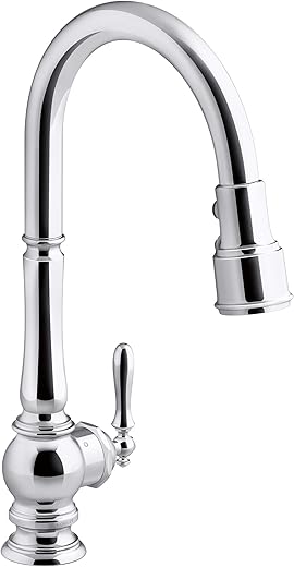 KOHLER K-29709-WB-CP Artifacts Kitchen Sink Faucet, Polished Chrome