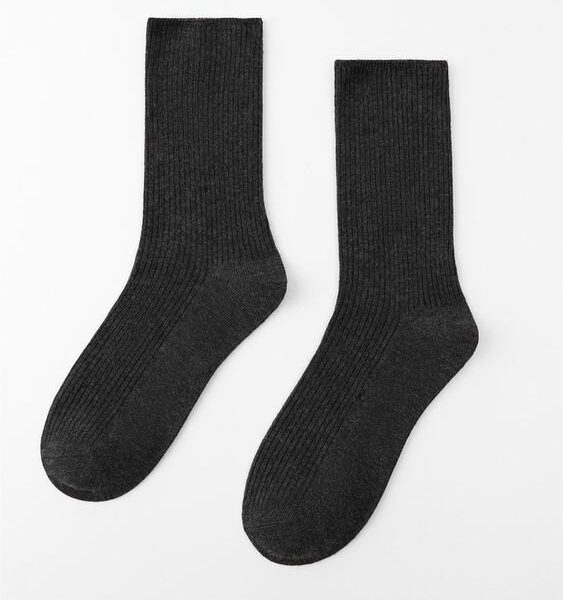 METALLIC THREAD RIBBED SOCKS