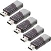 PNY 128GB Turbo Attaché 3 USB 3.0 Flash Drive 5-Pack – Grey, P-FD128X5TBOP-MP, 100MB/s, Light-Weight Durable - Data Storage and Transfer