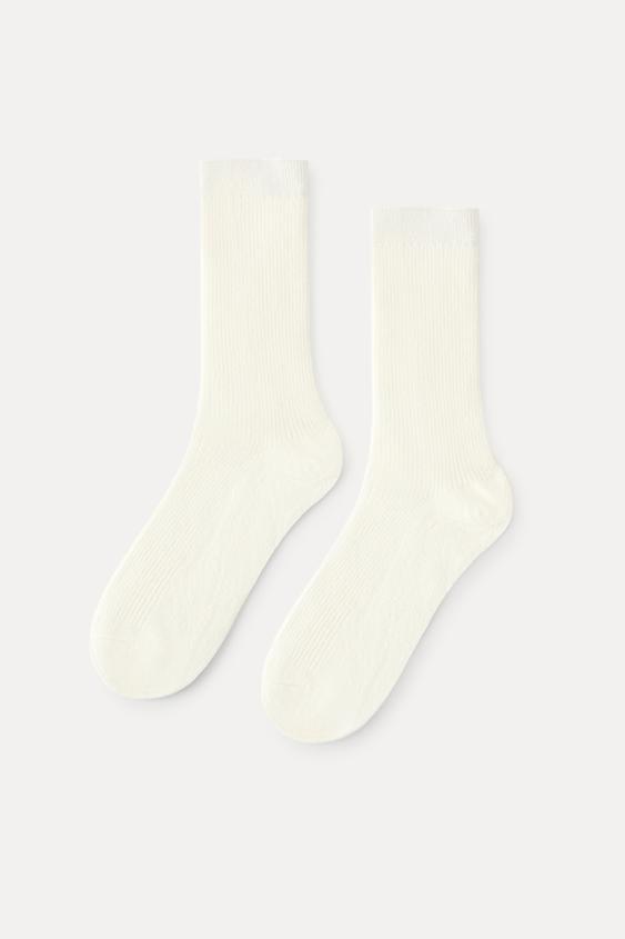 RIBBED COTTON SOCKS