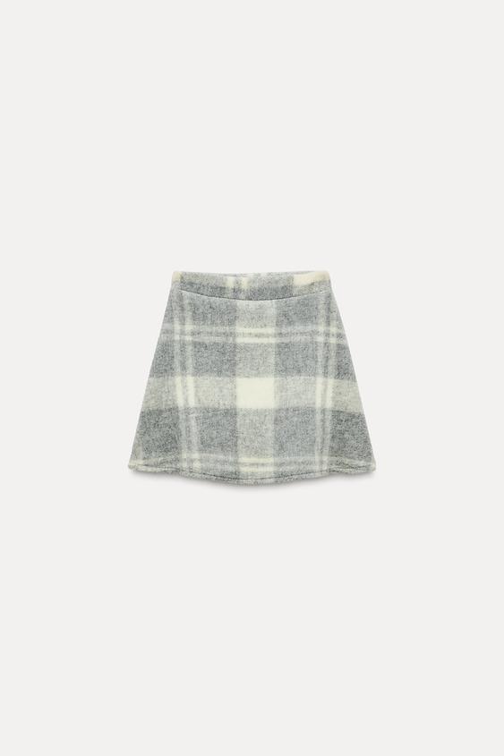 SOFT PLAID SHORT SKIRT