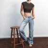 TRF LOW-RISE WIDE LEG JEANS