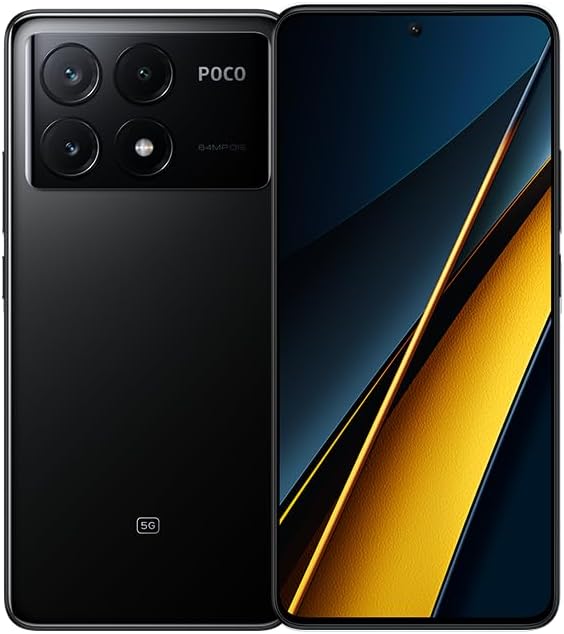 Xiaomi Poco X6 Pro 5G Global Unlocked (512GB + 12GB) GSM 6.67" 64MP Triple Camera (for Tmobile Mint Tello Global) (Black Global ROM)