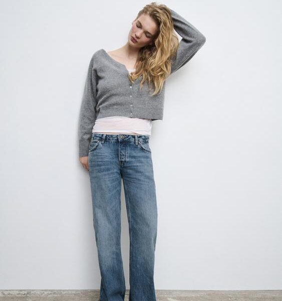 ZW COLLECTION LOW-RISE BOOTCUT FULL-LENGTH JEANS