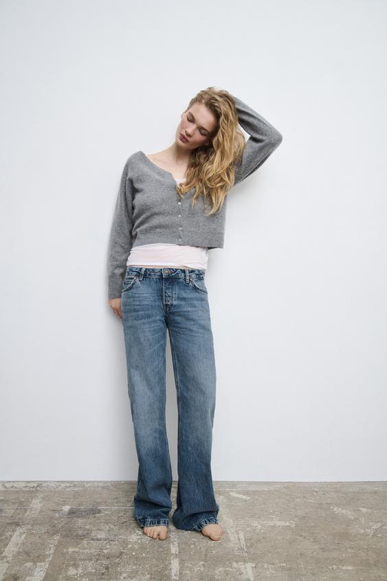 ZW COLLECTION LOW-RISE BOOTCUT FULL-LENGTH JEANS