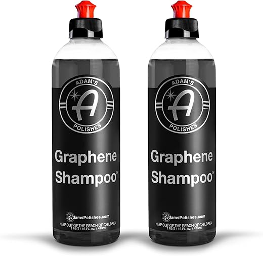 Adam's Polishes Graphene Shampoo - Ceramic Coating Infused Car Wash Soap - Powerful Cleaner & Protection - pH Neutral, High Suds For Foam Cannon, Foam Gun, Or Detailing Bucket...