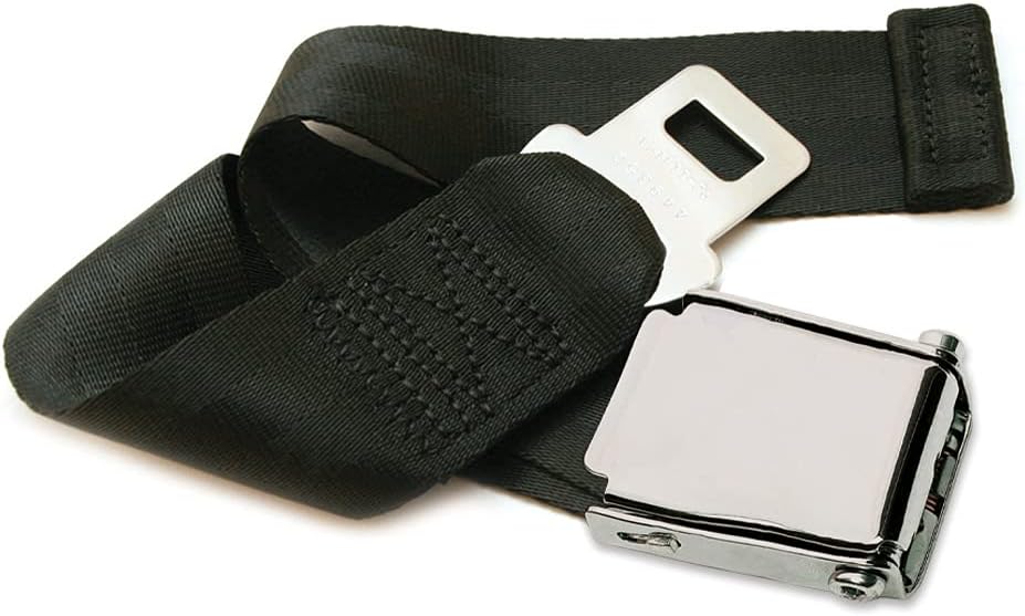 Adjustable Airplane Seat Belt Extender with Carry Case - Fits All of Airlines Except Southwest - E4 Safety Certified