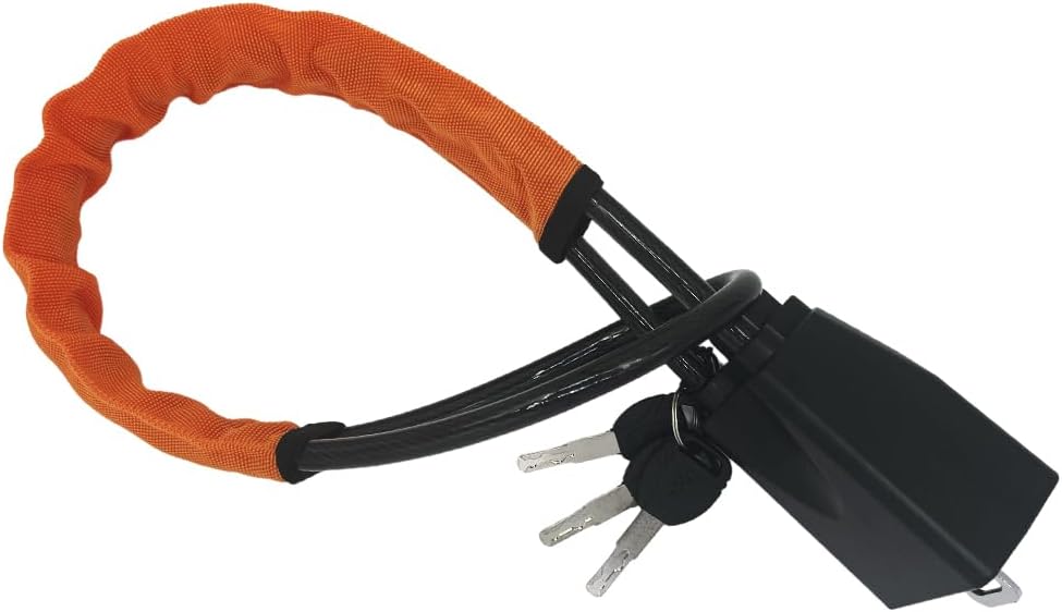 Anti-Theft Car Steering Wheel Lock with 3 Keys, Portable, Universal Anti-Theft Security Device, Multi-Functional, Fit Most Vehicles, SUV/Truck/Golf (Orange)