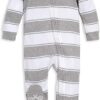 Burt's Bees Baby Boys' Sleep & Play PJs, 100% Organic Cotton One-Piece Zip Front Jumpsuit, Baby Boys Footie Pajamas & PJs