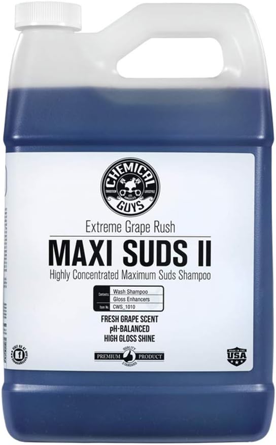 Chemical Guys CWS_1010 Maxi-Suds II Foaming Car Wash Soap (Works with Foam Cannons, Foam Guns or Bucket Washes) Safe for Cars, Trucks, Motorcycles, RVs & More, 128 fl. Oz (1...