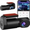 Dash Cam Front 32GB SD Card Mini WiFi Dash Cam for Cars 1080P 140° Wide-Angle Super Night Vision, Loop Recording, App Control