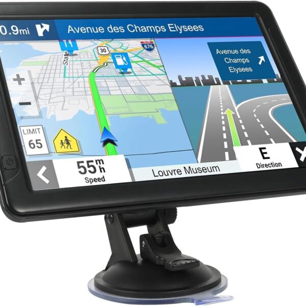 GPS Navigation 9 inch High-Definition Touch Screen 256+16G，for Car Trucks RV，2025 Map (Free Lifetime Updates), Support Voice Turn Direction Guidance/Speed and Red Light...