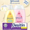 Johnson's Baby Care Essentials Gift Set, Body Lotion, & Zinc Oxide Diaper Rash Paste for Baby's Delicate Skin, Value Pack, Travel-Size, Bath Essentials Must Haves, Baby Gifts, 3...