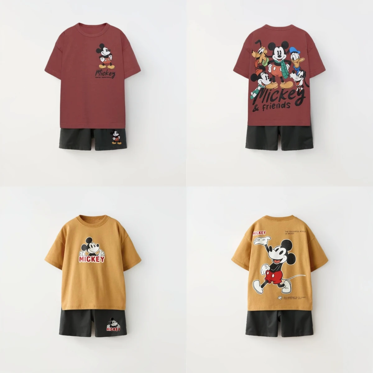 Fashion 2025 Children's Summer Short Sleeved Sports Set Cartoon T-shirt Shorts Two Piece Set T-shirt Printed Short Casual Set