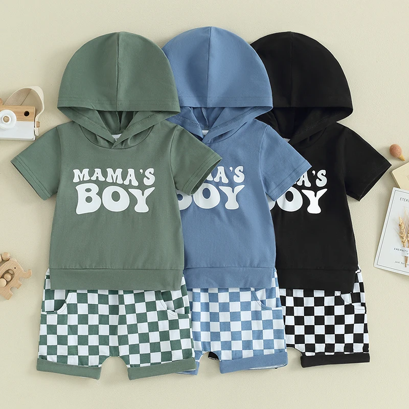 Summer Baby Clothes Sets Sports Clothes for Baby Boy Clothing Sets Hooded T-shirts+Shorts 2 Piece Kids Toddler Clothing