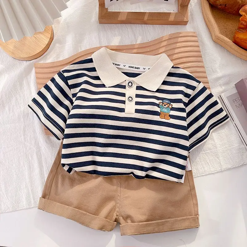 Kids Boys Girls Clothes Sets Baby Tee Shirt + Pants Infant Toddler Children Wears T-shirt + Shorts Outfits Suits 1 2 3 4 Years