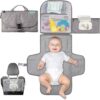 Kopi Baby Portable Diaper Changing Pad - Baby Diaper Changer Travel Bag with Wipes Pocket, Smart Design Portable Changing Mat, Infant Travel Station Kit, Gift for Newborn Girl &...