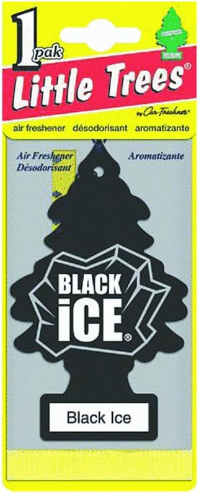 Little Trees - MTR0004 Hanging Car and Home Air Freshener, Black Ice, 1