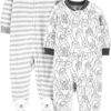 Simple Joys by Carter's Baby 2-Pack Neutral Fleece Footed Sleep and Play