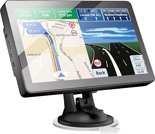 Upgrade GPS Navigation for Truck Car, Car GPS Navigation 2025 Maps, 9 inch HD Touch Screen Vehicle GPS Navigation System，Free Lifetime Map Updates,Spoken Driver Alerts