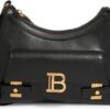 Amazon.com: Balmain, B-Buzz Leather Hobo Bag, Noir : Luxury Stores