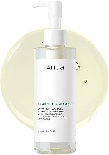 Anua Heartleaf Pore Control Cleansing Oil, Oil Cleanser for Face, Makeup Blackhead Remover, Korean Skin Care 6.76 fl oz(200ml) (original)