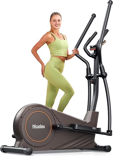 Niceday Elliptical Machine, Elliptical Exercise Machine for Home with Hyper-Quiet Magnetic Driving System, Elliptical Trainer with 15.5IN-18IN Stride, 16 Resistance Levels,...